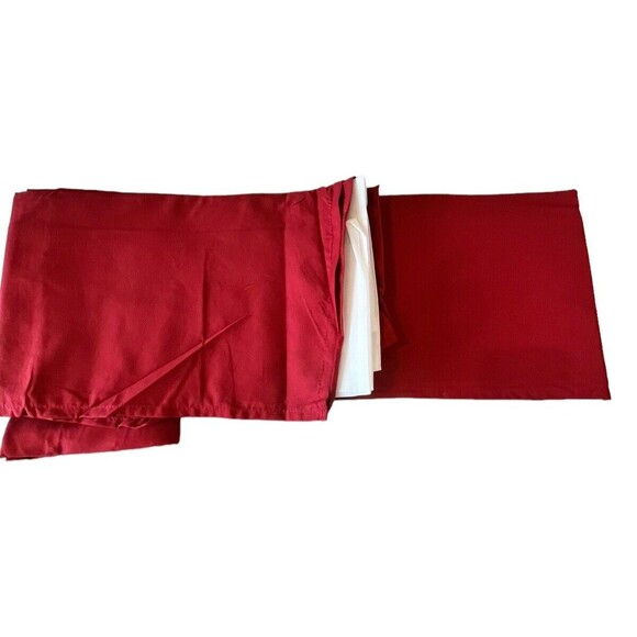 Mainstays full Sz NEW Bag Soft Brushed Microfiber Bedskirt/pillow cases Maroon - Picture 3 of 5
